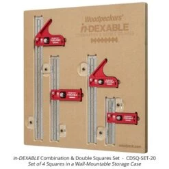 In-Dexable Combination & Double Squares -Tools Wood Shop cdsq set 20 ima